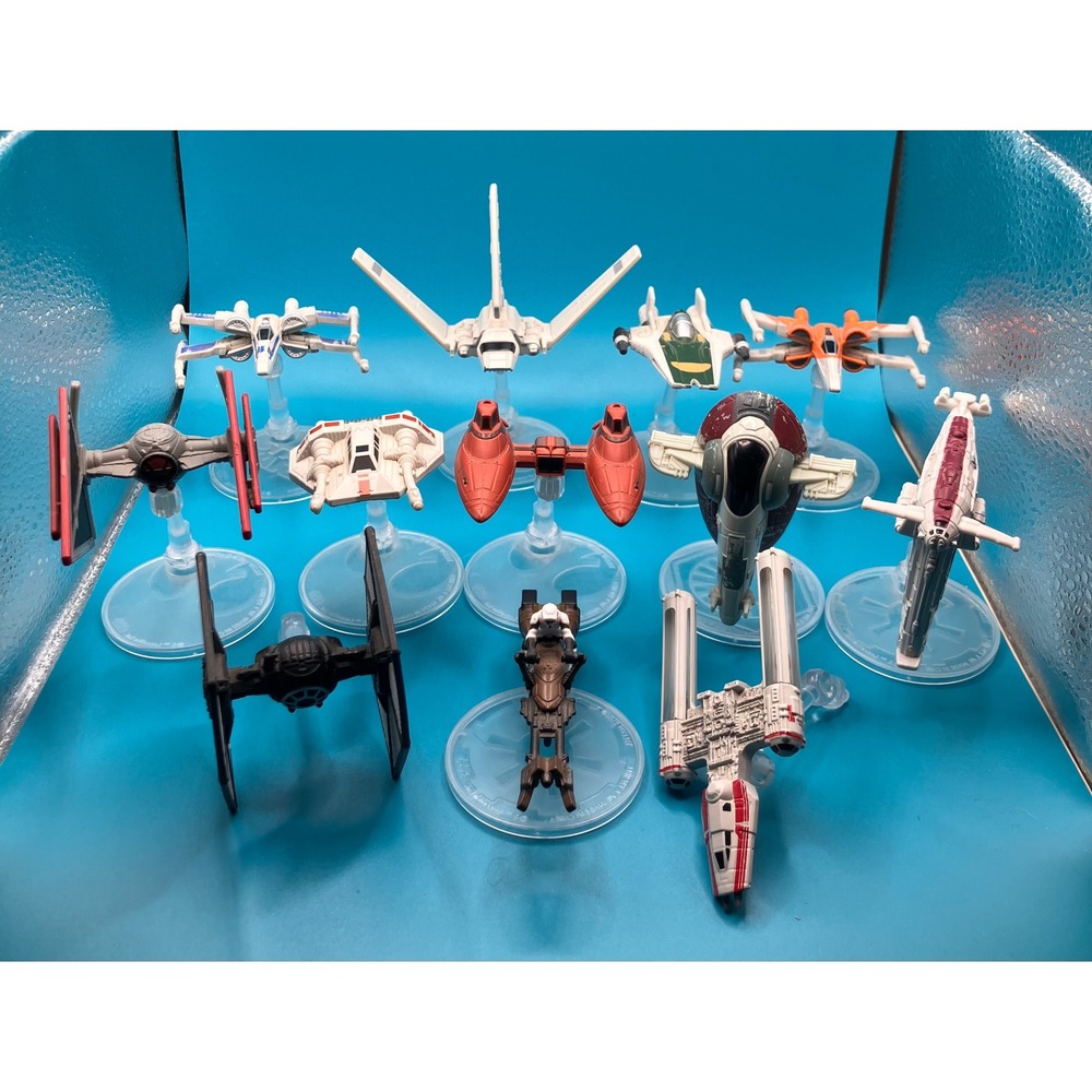 Star Wars Micro Machines Vehicle Lot of 12 Small Spaceship Minis